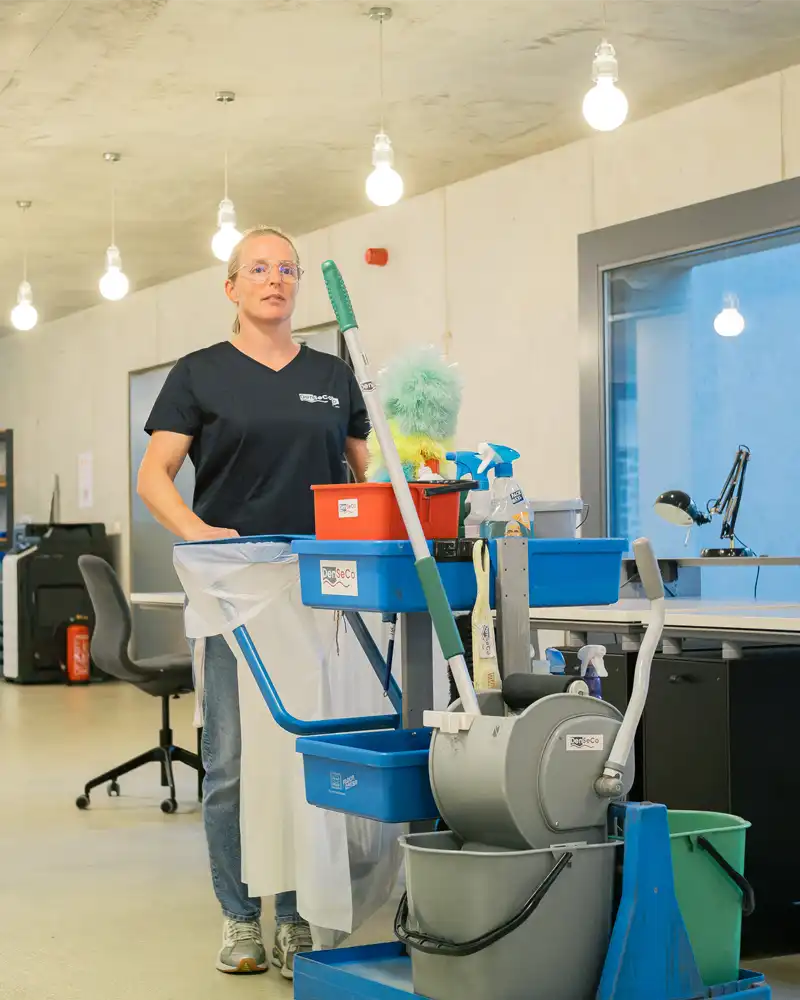Professionele schoonmaakster
